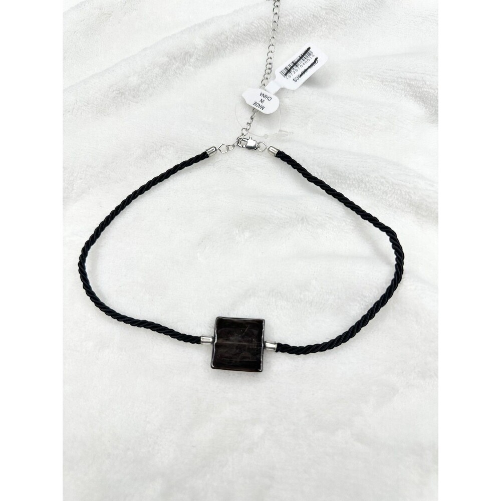NEW Free People Sunshine Express Choker Black Glass Bohemian Necklace Layering